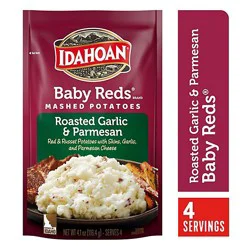 Idahoan Baby Reds With Roasted Garlic & Parmesan Mashed Potatoes Pouch - 4.1 Oz