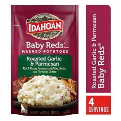 Idahoan Baby Reds With Roasted Garlic & Parmesan Mashed Potatoes Pouch - 4.1 Oz