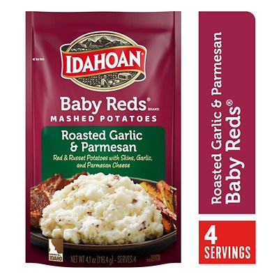 slide 1 of 1, Idahoan Baby Reds With Roasted Garlic & Parmesan Mashed Potatoes Pouch - 4.1 Oz, 4.1 oz