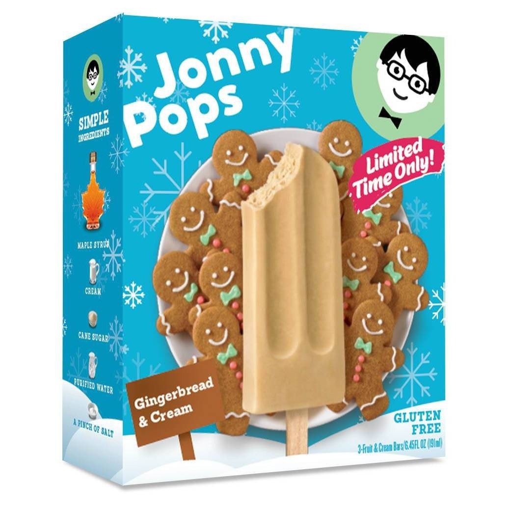 slide 1 of 1, Jonny Pops Gingerbread & Cream Frozen Bars, 3 ct