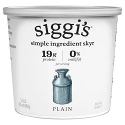 Siggi's siggi’s Icelandic Skyr Nonfat Yogurt, Plain, 24 oz.