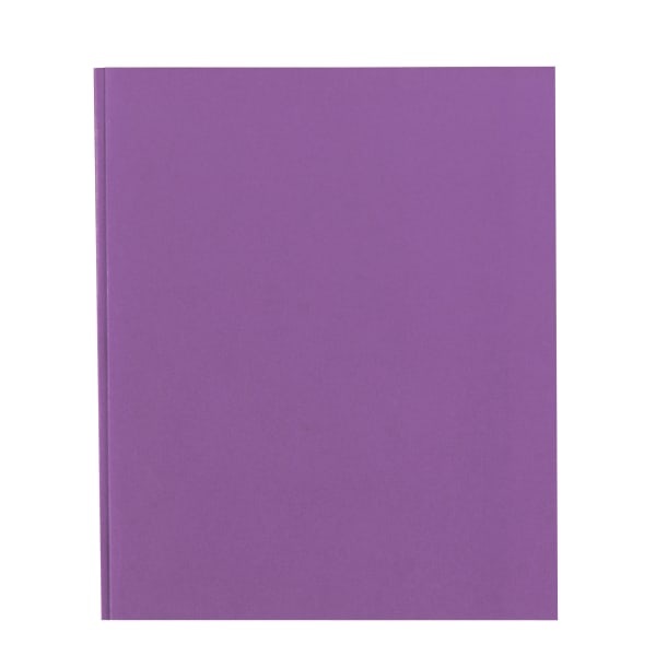 slide 1 of 2, Office Depot Brand 2-Pocket Paper Folder With Prongs, Letter Size, Purple, 1 ct