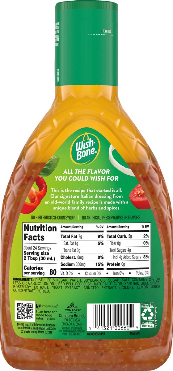 slide 2 of 12, Wish-Bone Italian Salad Dressing, 24 fl. oz., 24 fl oz
