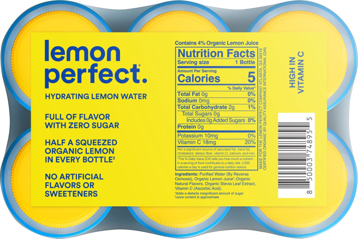 slide 3 of 12, Lemon Perfect Original Lemon Hydrating Lemon Water, 15.2 Fl Oz 6-Pack, 6 ct; 15.2 oz