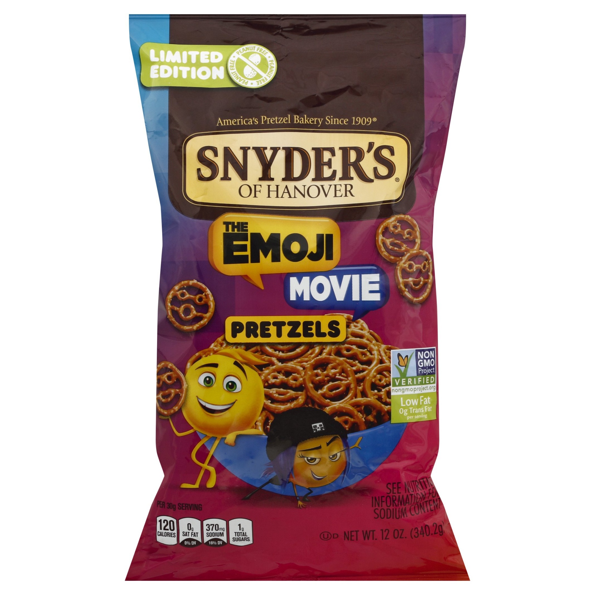 slide 1 of 1, Snyder's of Hanover The Emoji Movie Pretzels, 12 oz