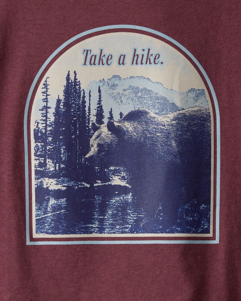 slide 2 of 2, Oshkosh Boys Take A Hike Mountain Long-Sleeve Graphic Tee - Maroon Maroon M, 1 ct