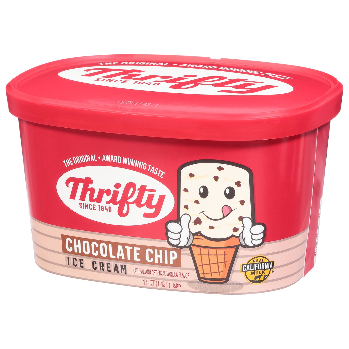 slide 14 of 14, Thrifty Chocolate Chip Ice Cream 1.5 qt, 1.5 qt