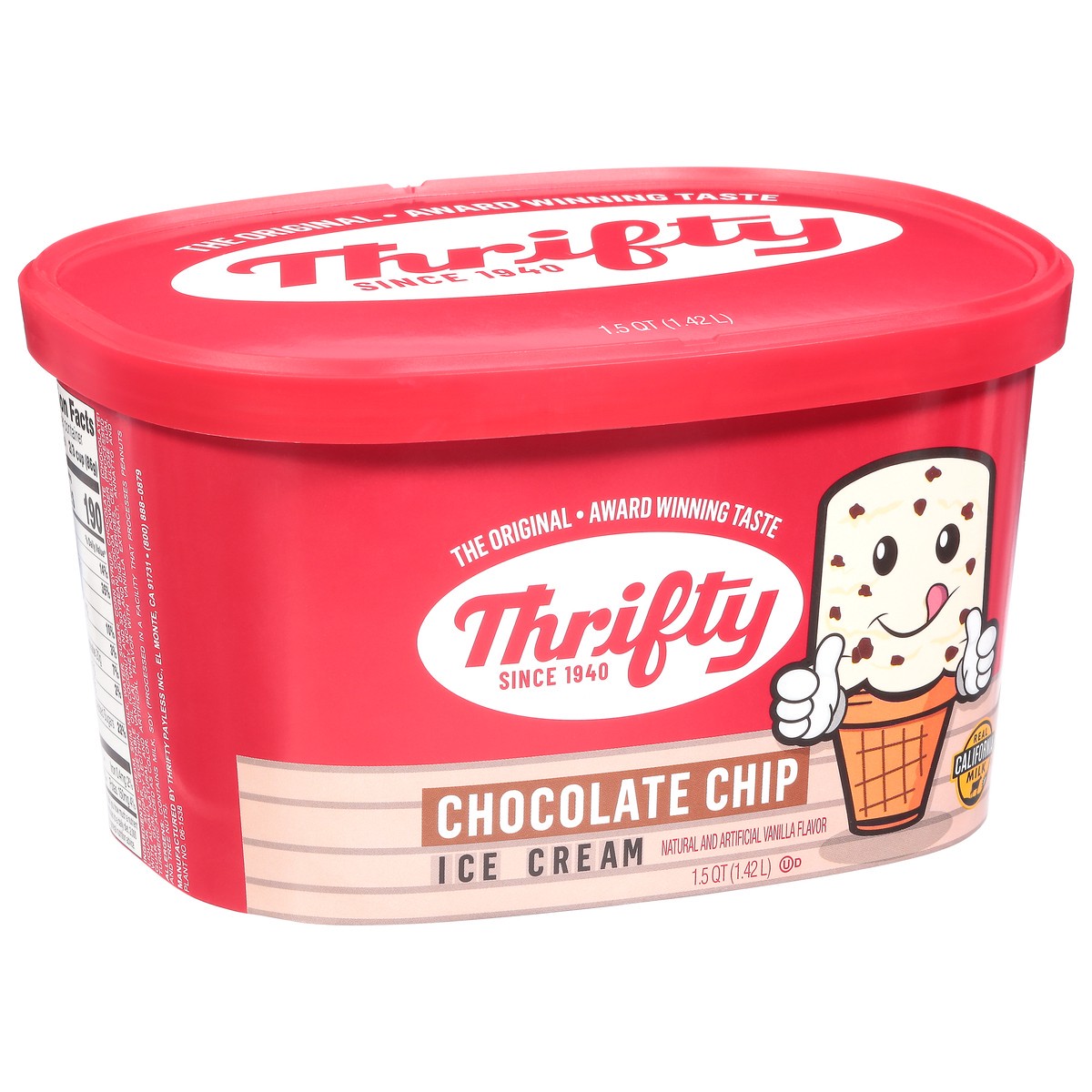 slide 2 of 14, Thrifty Chocolate Chip Ice Cream 1.5 qt, 1.5 qt