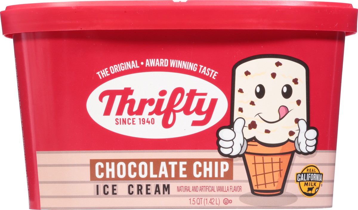 slide 9 of 14, Thrifty Chocolate Chip Ice Cream 1.5 qt, 1.5 qt