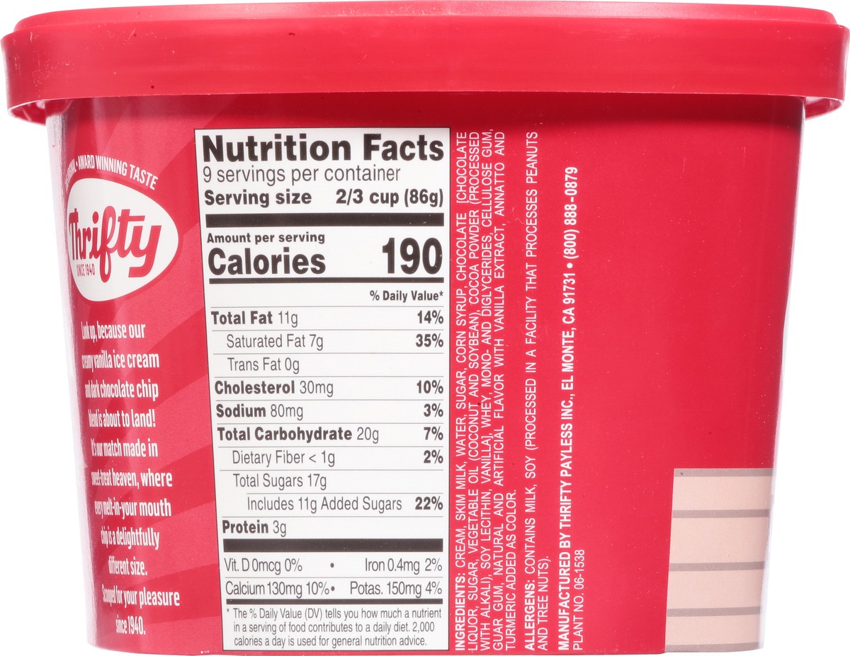 slide 8 of 14, Thrifty Chocolate Chip Ice Cream 1.5 qt, 1.5 qt