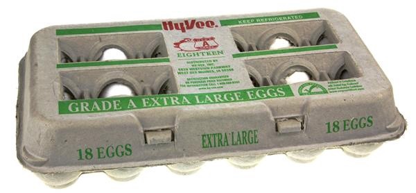 slide 1 of 1, Hy-Vee Grade A Extra Large Eggs, 18 ct