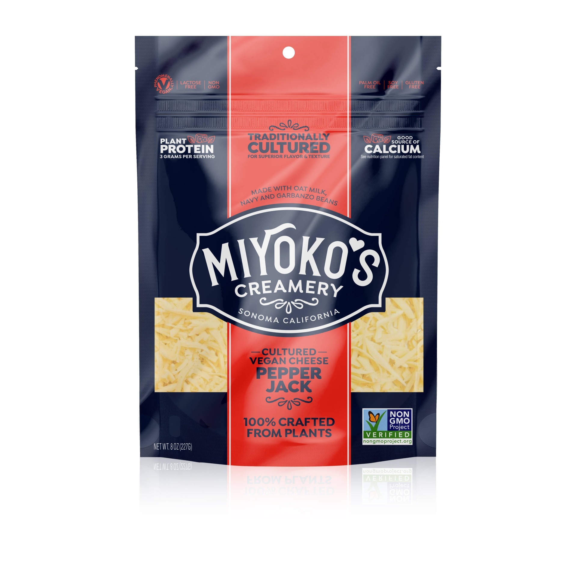 slide 1 of 5, Miyoko's Miyokos Shredded Pepper Jack Cheese, 8 oz