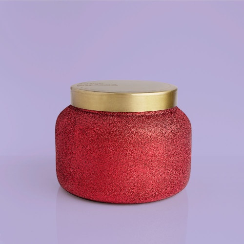 slide 1 of 1, Capri Blue Volcano Red Glitter Candle 48 Oz, 1 ct