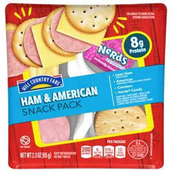 Hill Country Fare Snack Pack Tray - Ham & American with Crackers & Candy