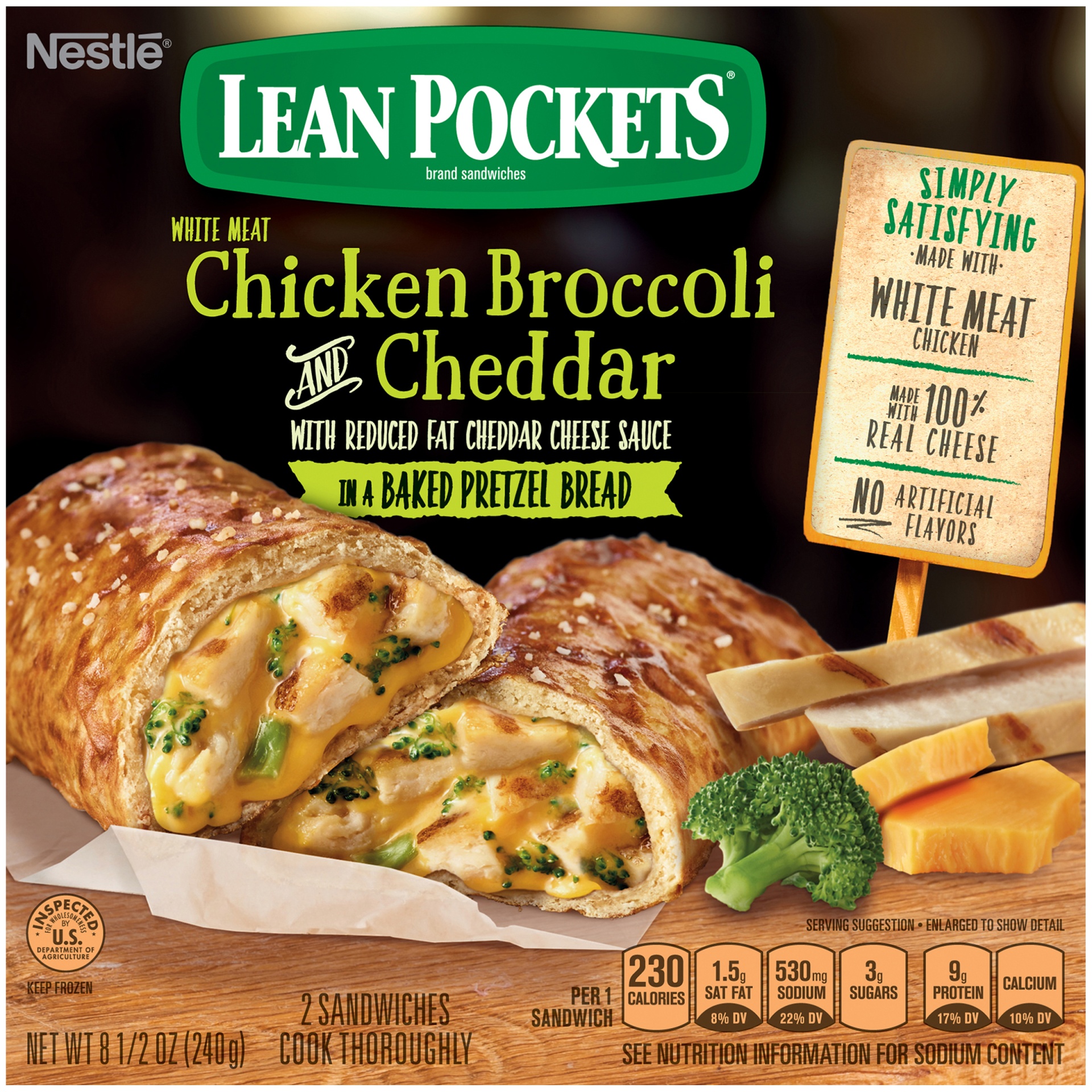 slide 1 of 10, Lean Pockets Stuffed Sandwiches Chicken Broccoli Supreme, 9 oz