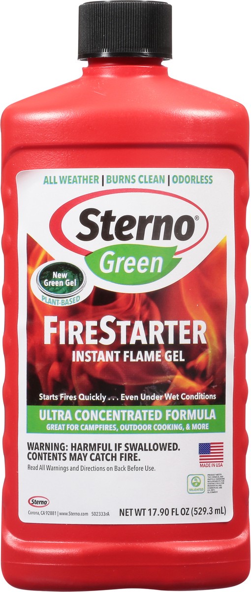 slide 7 of 9, Sterno Green Firestarter Instant Flame Gel 17.90 fl oz, 17.90 fl oz