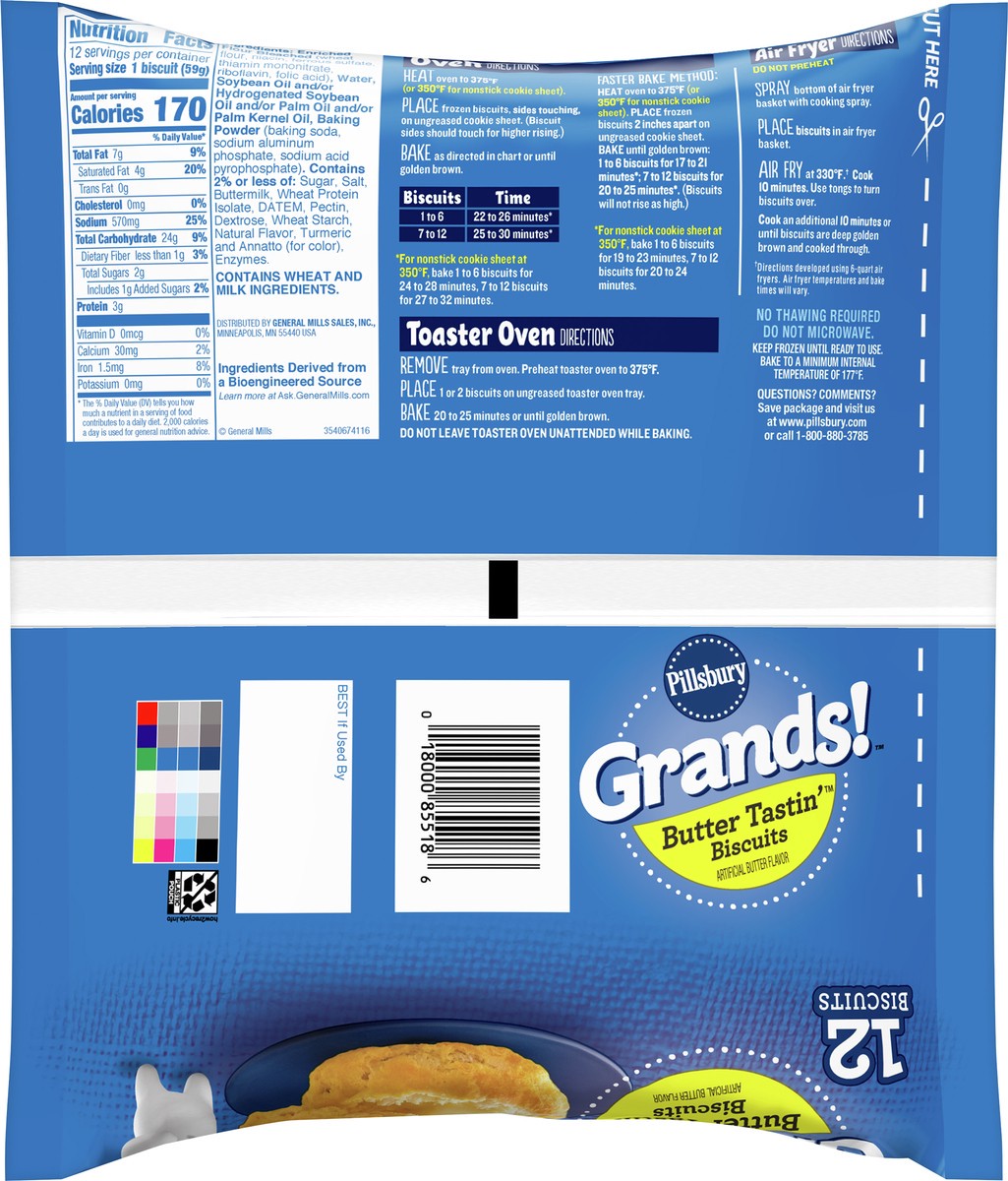 slide 8 of 9, Grands! Frozen Biscuits, Butter Tastin', 12 ct., 25 oz., 12 ct