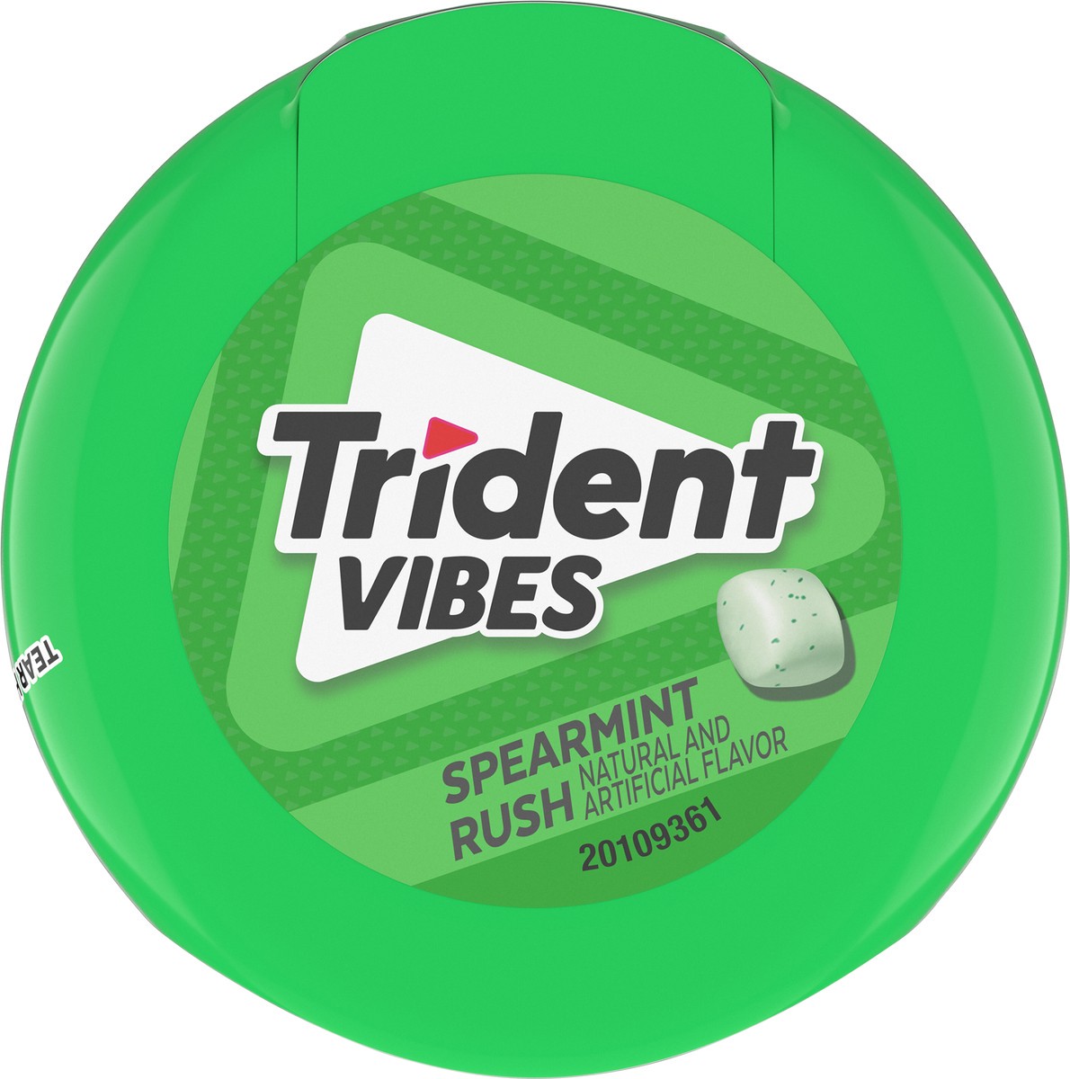 slide 3 of 9, Trident Vibes Spearmint Rush Sugar Free Gum, 40 Pieces, 40 ct