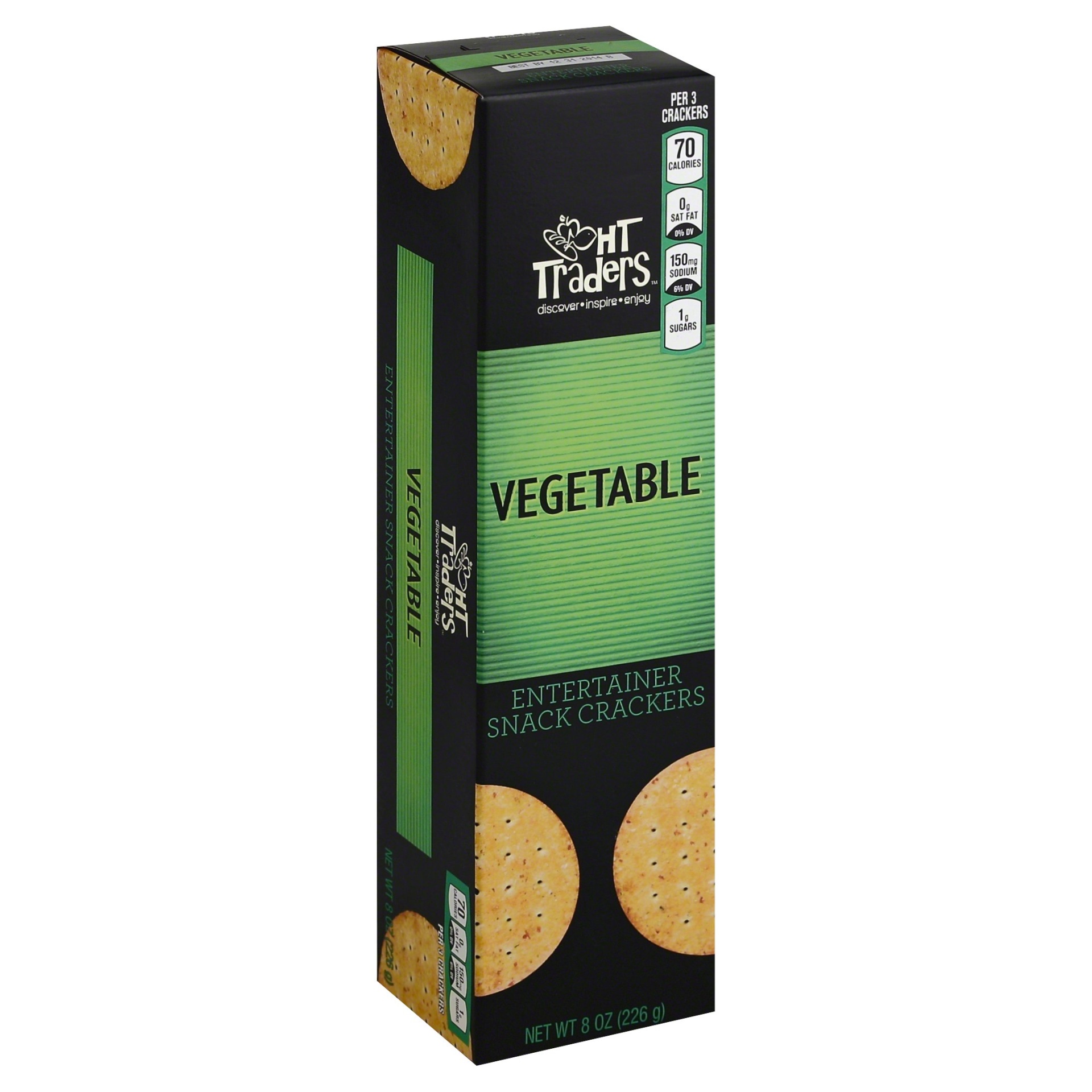 slide 1 of 1, HT Traders Vegetable Snack Crackers, 8 oz