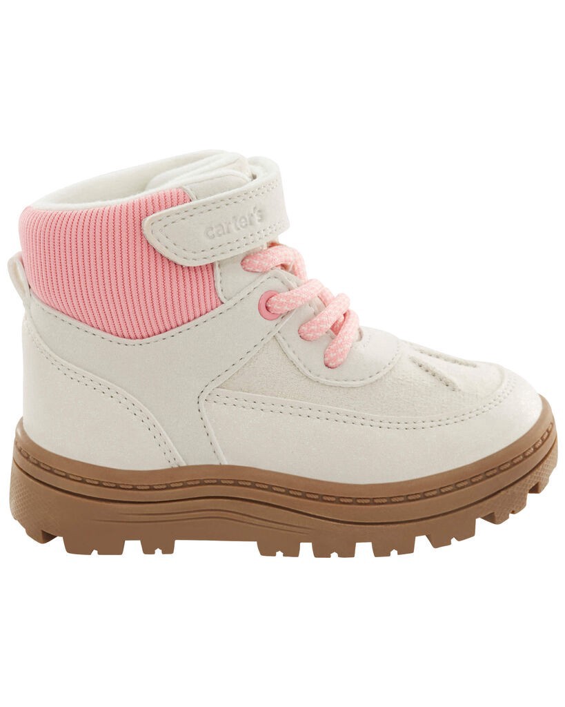 slide 2 of 6, Carter's Toddler Hiking Boots White/Pink 10, 1 ct