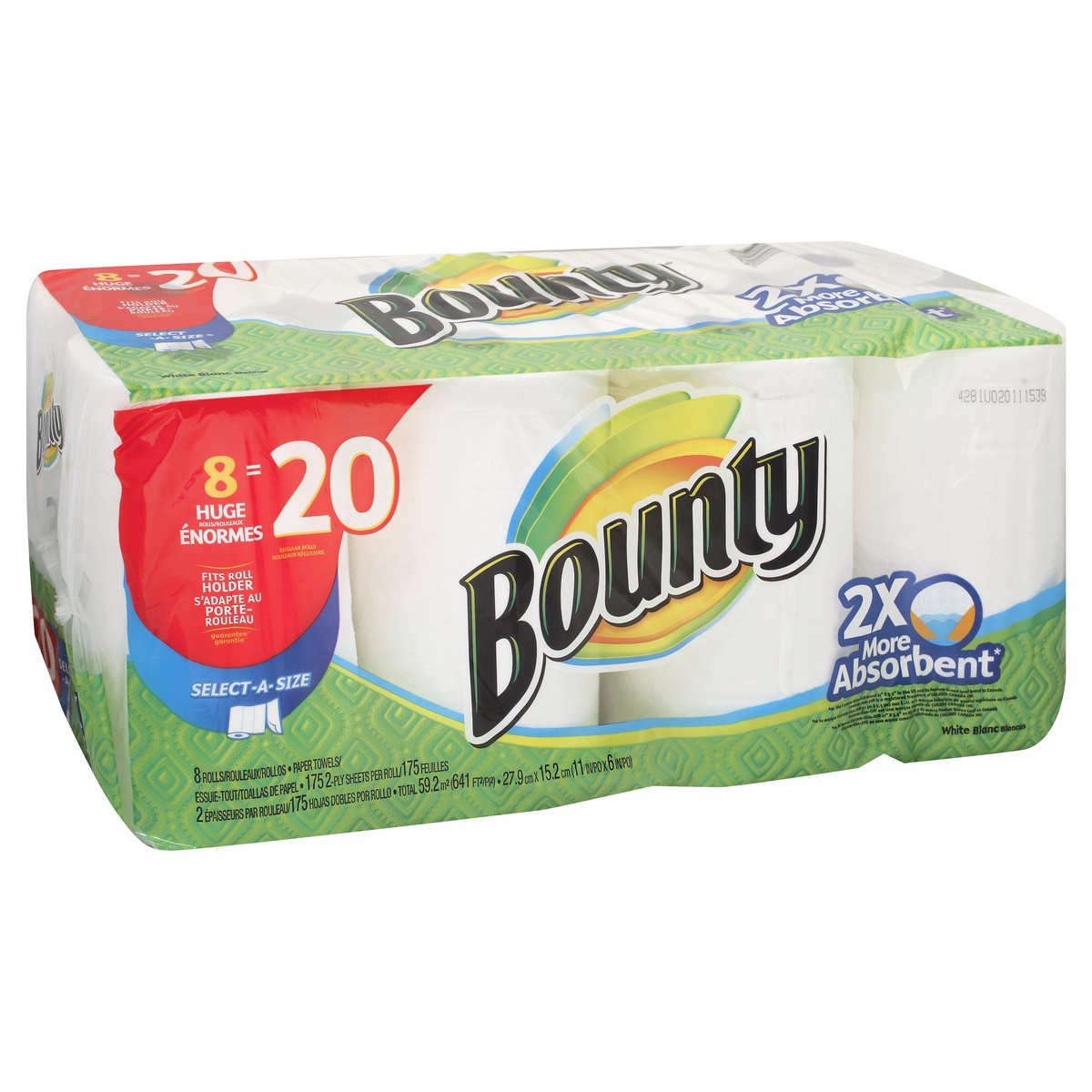 slide 1 of 1, Bounty Paper Towels, 8 ct