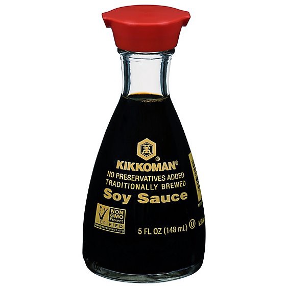 slide 1 of 1, Kikkoman Soy Sauce Traditionally Brewed Non Gmo - 5 Fl. Oz., 5 fl oz