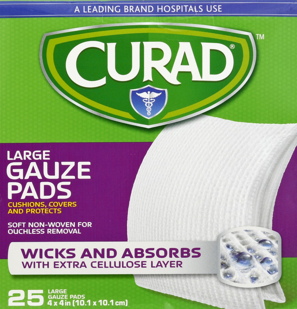 slide 2 of 2, Curad Gauze Pads 25 ea, 25 ct