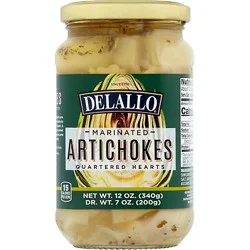 Delallo Artichoke Hearts Quartered - 12 Oz