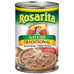 Rosarita No Fat Traditional Refried Beans - 16 Oz
