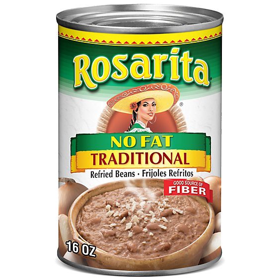 slide 1 of 5, Rosarita No Fat Traditional Refried Beans - 16 Oz, 16 oz