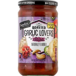 Signature Select Garlic Lovers Medium Salsa Jar - 24 Oz