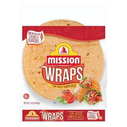 Mission Wraps Sundried Tomato Basil Flour - 6 Count