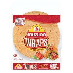 Mission Wraps Sundried Tomato Basil Flour - 6 Count
