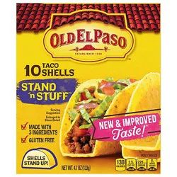 Old El Paso Taco Shells Stand N Stuff Box 10 Count - 4.7 Oz