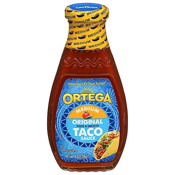 slide 1 of 1, Ortega Taco Sauce Thick & Smooth Original Medium Bottle - 8 Oz, 8 oz