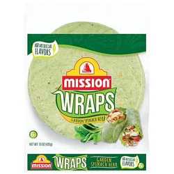 Mission Wraps Garden Spinach - 6 Count