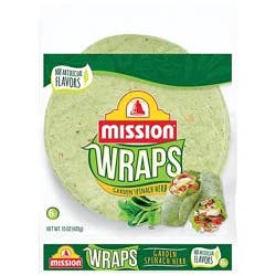 Mission Wraps Garden Spinach - 6 Count