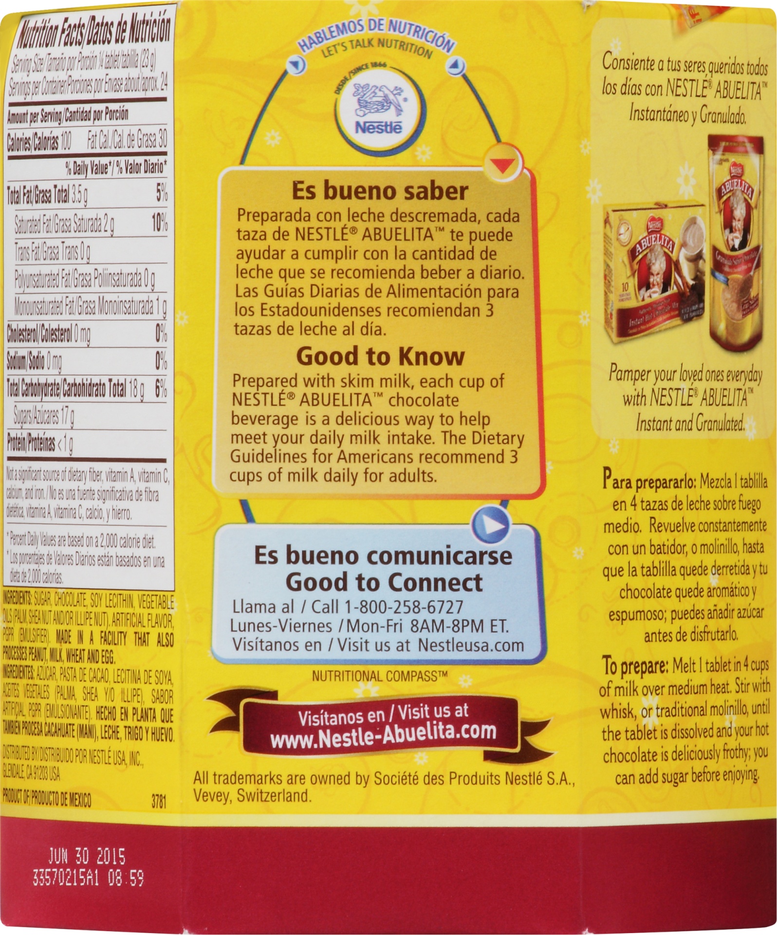 slide 5 of 6, Nestlé Abuelita Authentic Mexican Chocolate Drink Mix, 6 ct