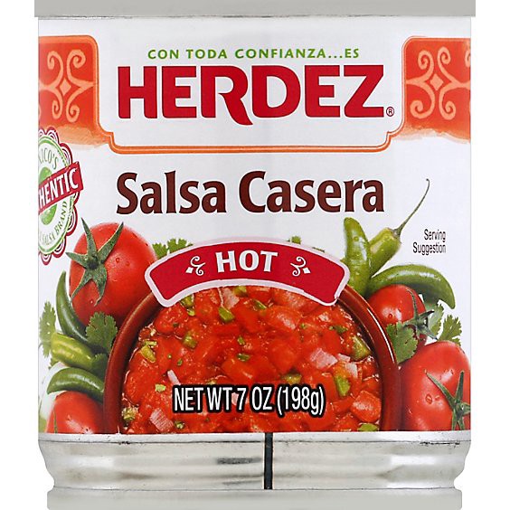 slide 1 of 1, Herdez Salsa Casera Hot Can - 7 Oz, 7 oz