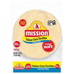 Mission Super Soft Extra Thin Yellow Corn Tortillas - 24 Count