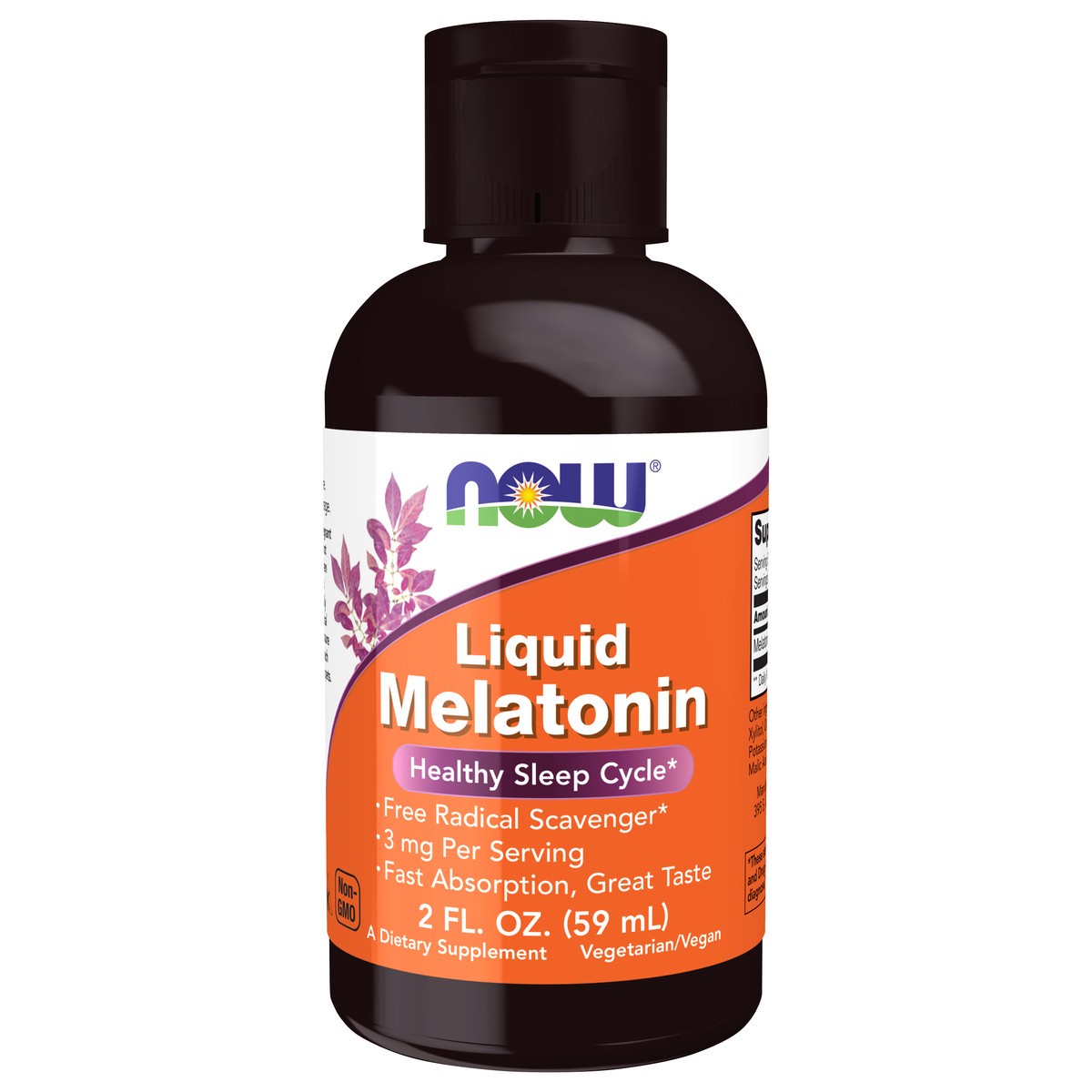 slide 1 of 1, NOW Liquid Melatonin - 2 fl. oz., 2 fl oz