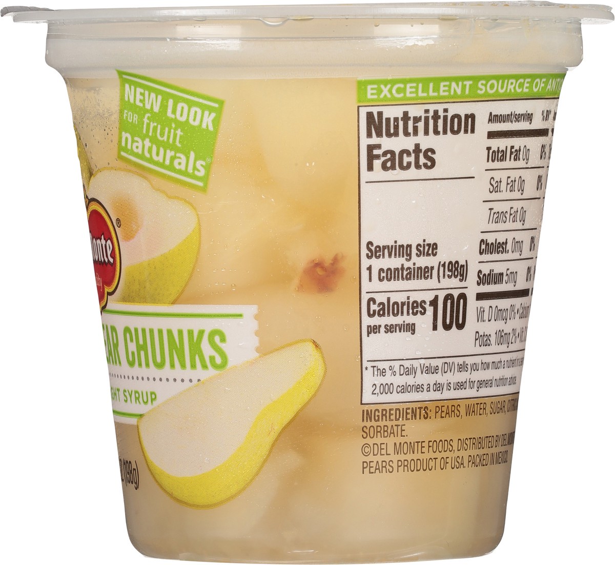 slide 4 of 9, Del Monte Bartlett Pear Chunks in Extra Light Syrup 7 oz, 7 oz