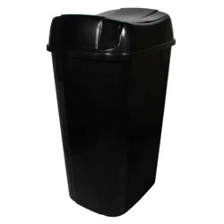 13.3gal Pivot Lid Waste Can Black - Room Essentials