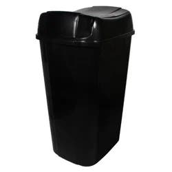 13.3gal Pivot Lid Waste Can Black - Room Essentials