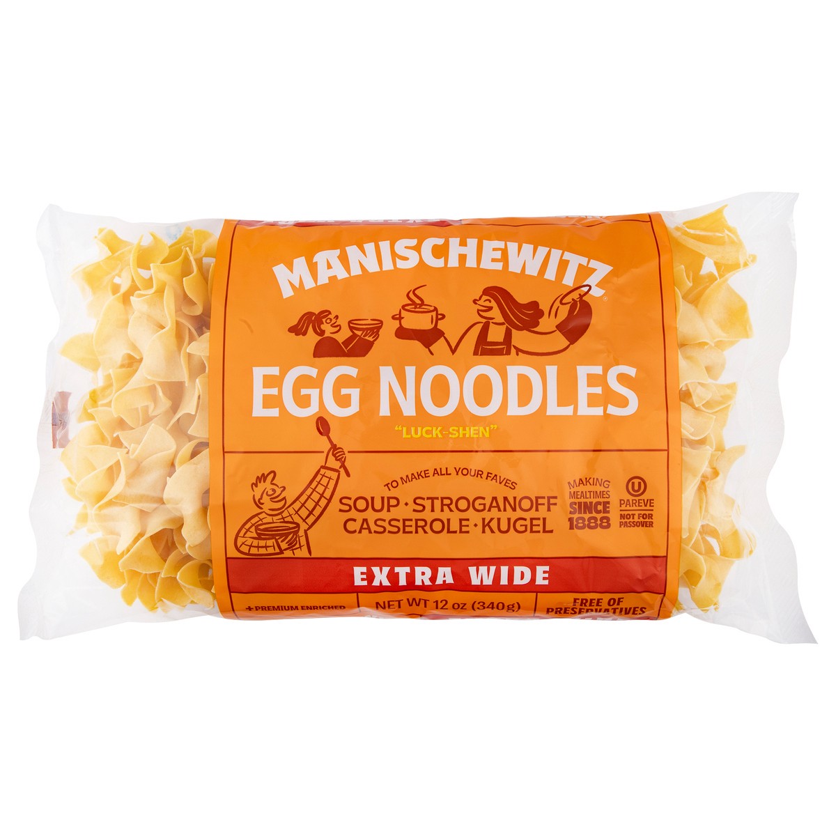 slide 3 of 9, Manischewitz Extra Wide Egg Noodles - 12 Oz, 12 oz