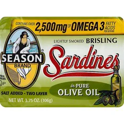 Season Canned Fish Brisling Sardines - 3.75 Oz
