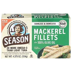 Season Fillets Of Mackerels Skinless & Boneless In Olive Oil - 4.37 Oz
