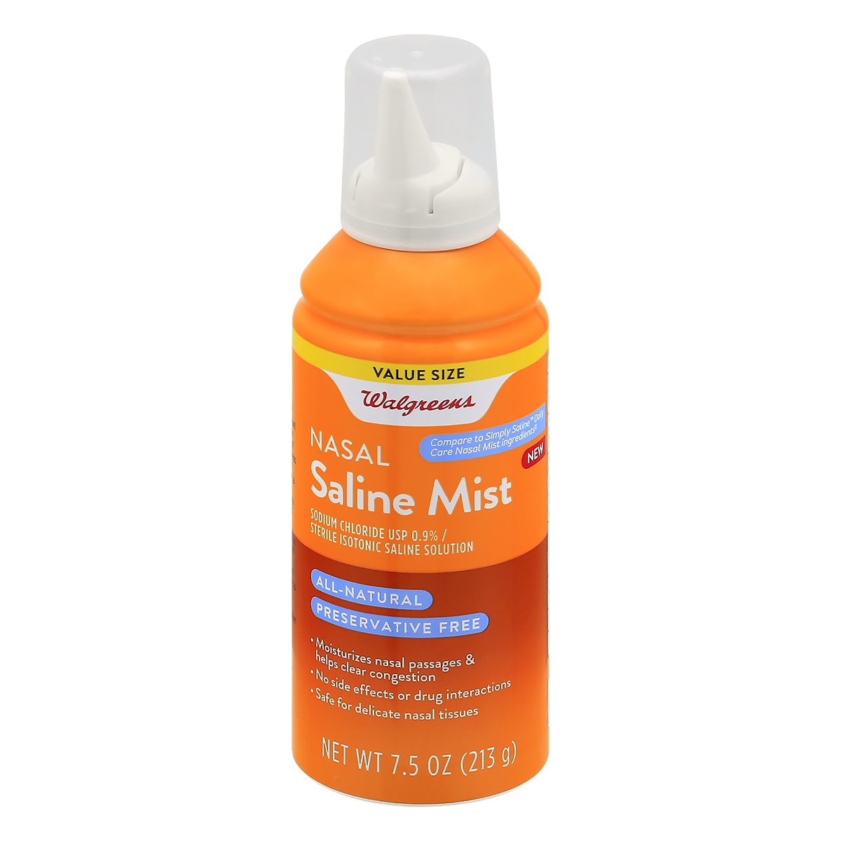 slide 1 of 1, Walgreens Nasal Saline Mist, 7.5 oz