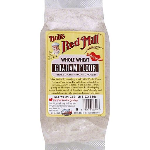 slide 2 of 2, Bob's Red Mill Whole Grain Stone Ground Whole Wheat Graham Flour, 24 oz