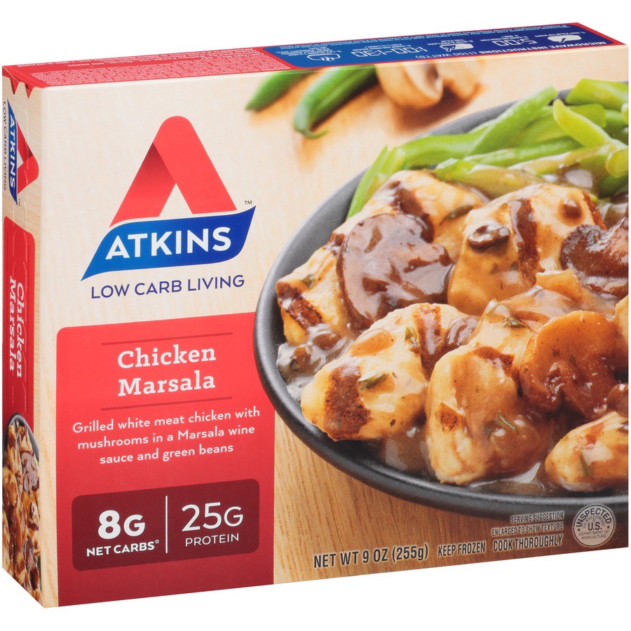 slide 6 of 8, Atkins Chicken Marsala, 9 oz